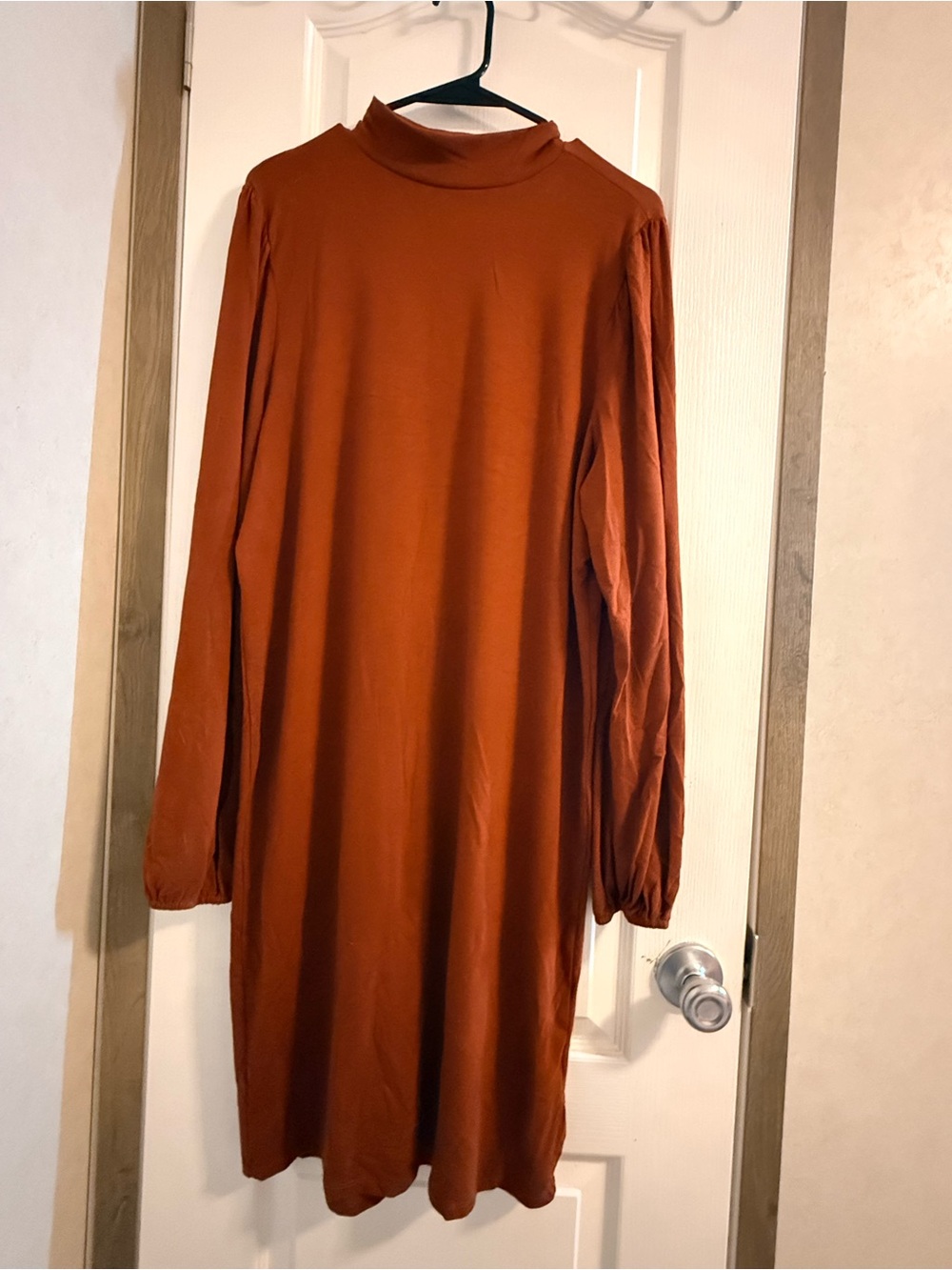 Torrid Rust Long Sleeve Mock Neck Dress